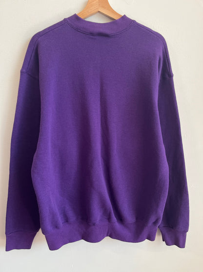 90s Charlotte Hornets Pro Player Purple Crewneck (XL)