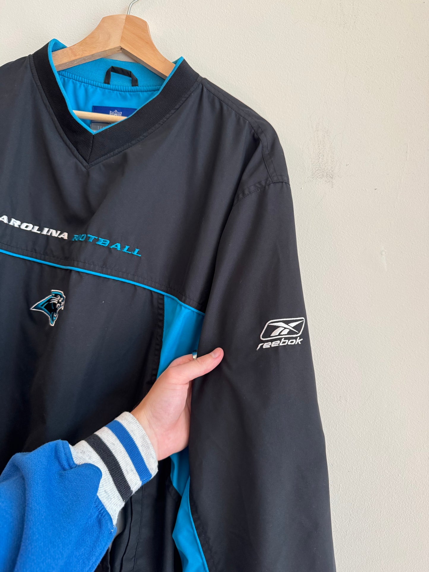 00s Carolina Panthers NFL On Field Reebok Windbreaker (L)