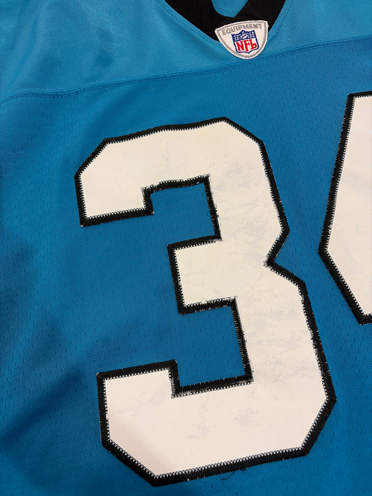 00s Carolina Panthers DeAngelo Williams Blue Stitched Flawed Jersey (XL)