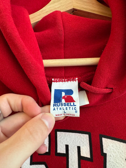 2000s NC State Wolfpack Russell Athletics Red Hoodie (L)