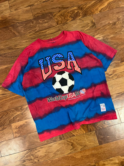 1994 USA World Cup Tie Dye Soccer Tee (XXL)