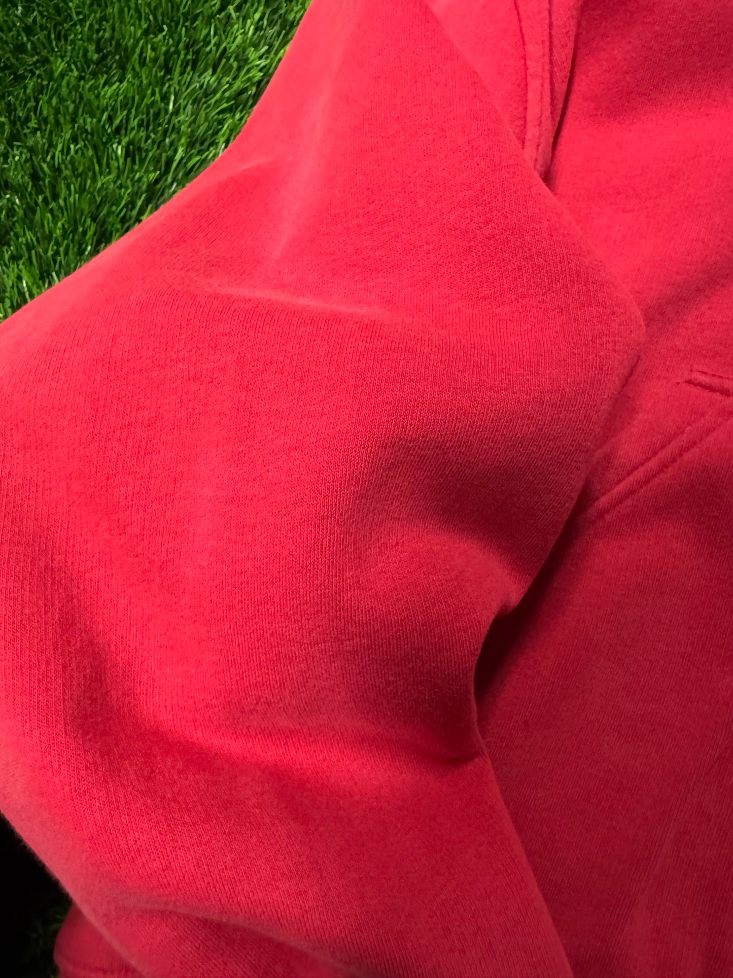 90s Nike Center Swoosh/SO Red Hoodie (M)