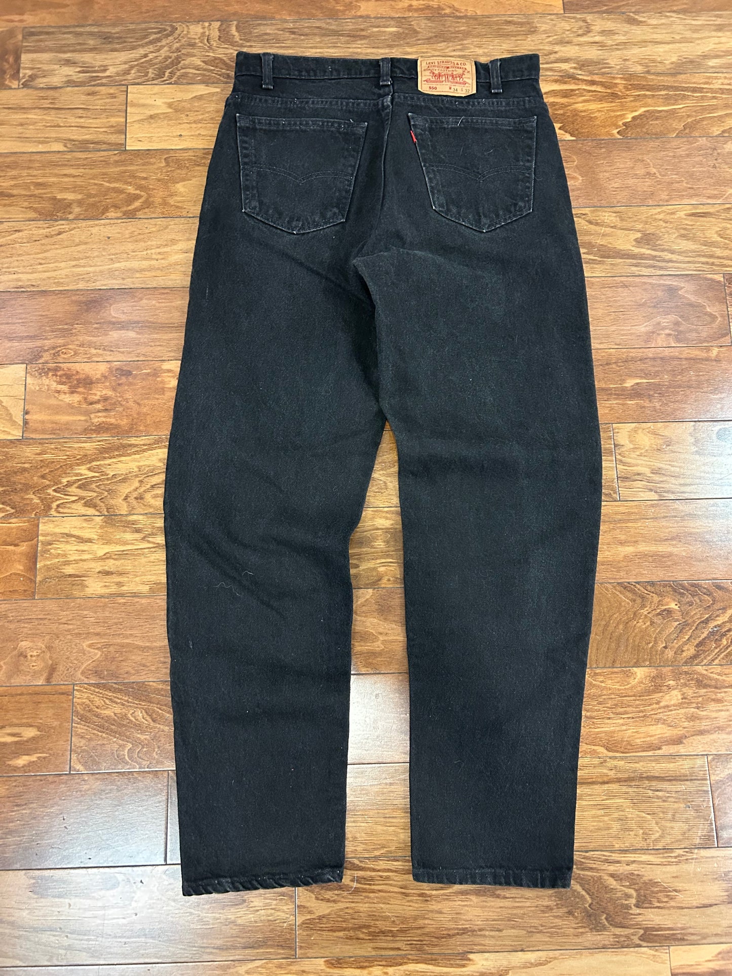 1992 Levi's 550 Premium XX Black Jeans (34 x 32)