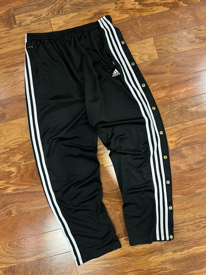 90s Adidas Black Breakaway Vintage Sweatpants (L)