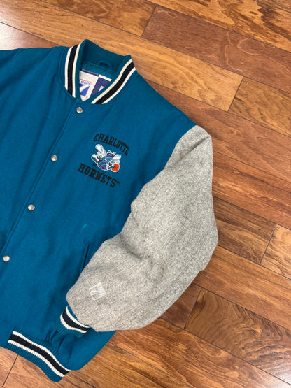 90s Charlotte Hornets Logo 7 Varsity Jacket (L)