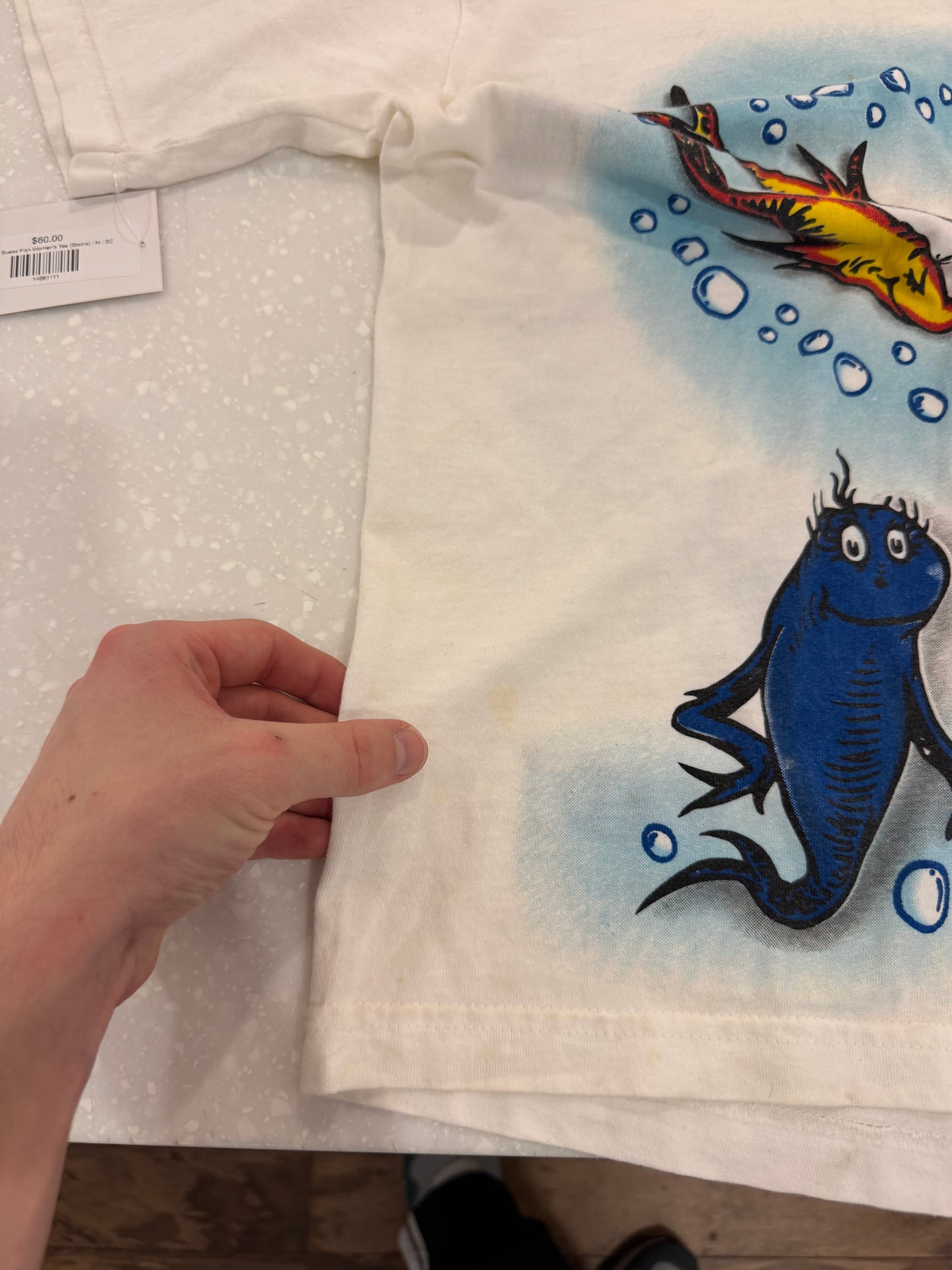 1990s Dr. Suess Fish Women's Tee (M)