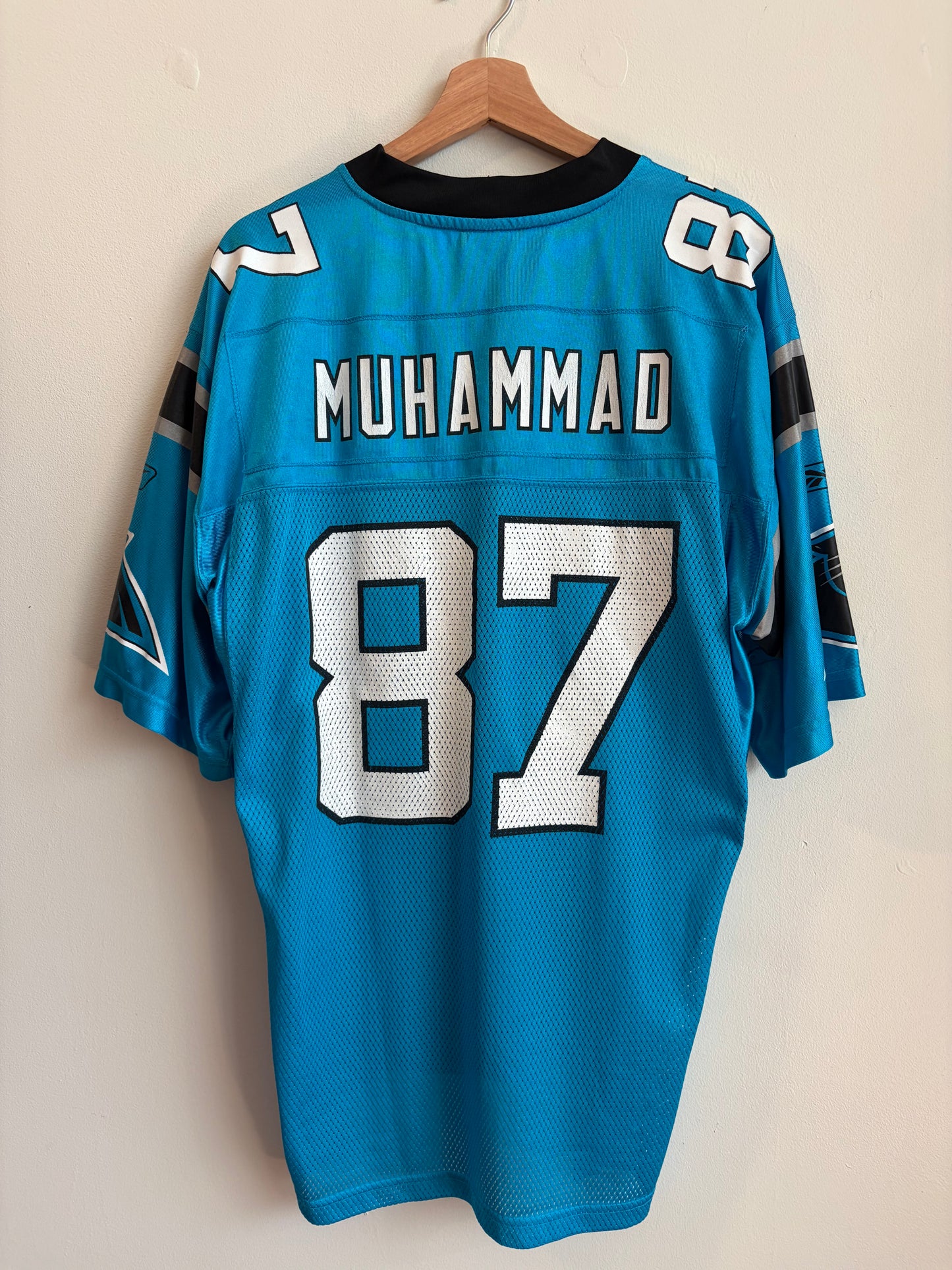 00s Carolina Panthers Muhsin Muhammed Blue Reebok Jersey (M)