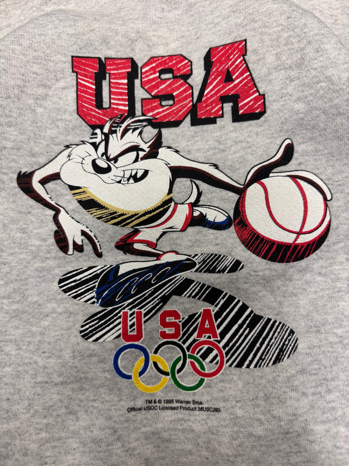 1995 USA Olympics Taz Graphic Vintage Crewneck (YL)