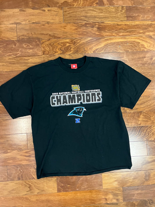 2003 Carolina Panthers Black Conference Champs Tee (XXL)