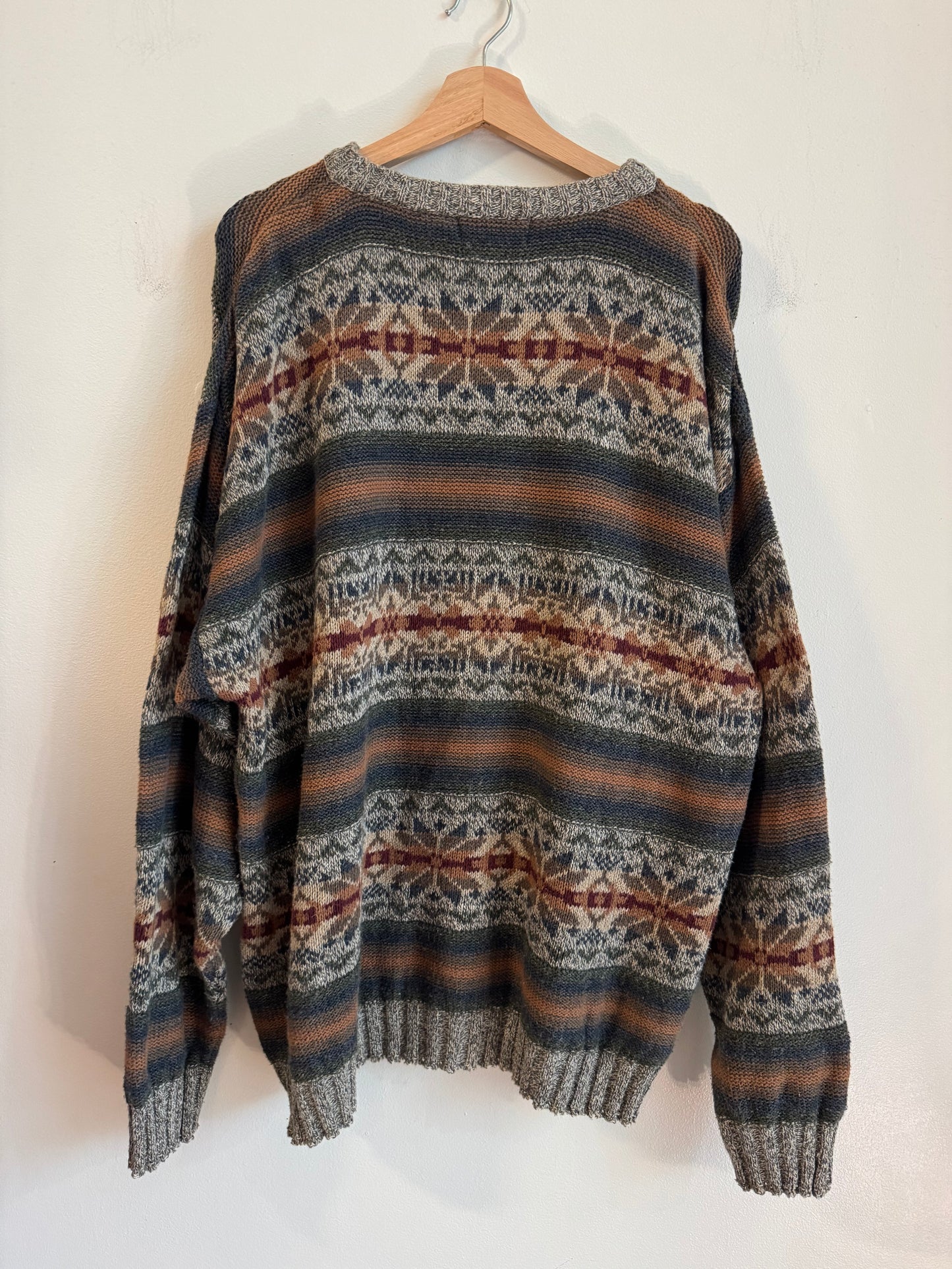 90s Van Heusen Multi-Color Striped Essential Sweater (XL)