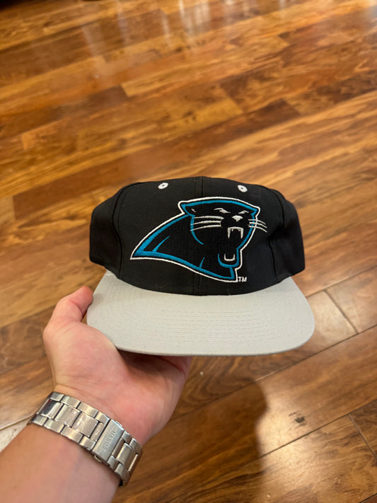 90s Carolina Panthers Big Logo Black/Grey Hat (OS)