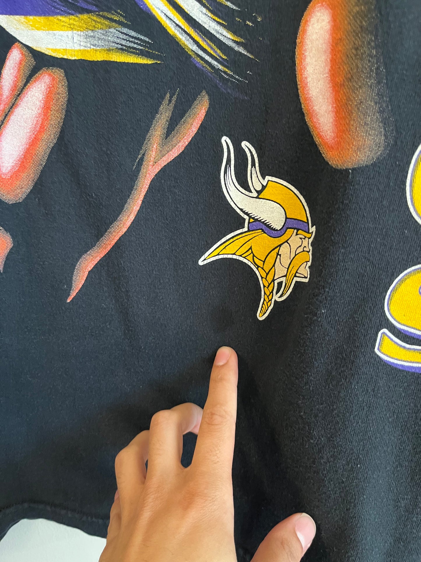 00s Minnesota Vikings Mean Face Graphic Tee (XXL)