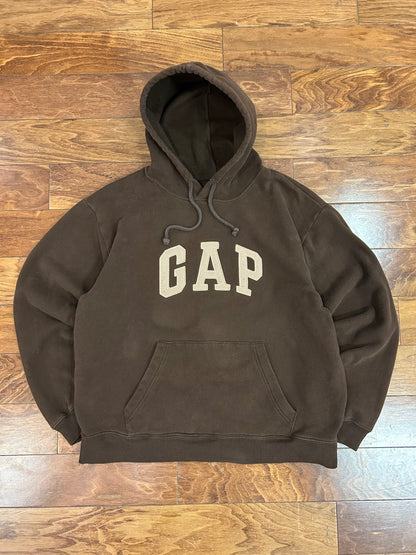 00s GAP Spell Out Mocha Hoodie (M)