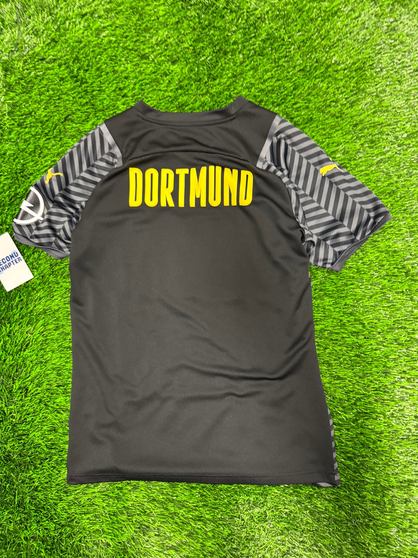 Borussia Dortmund Puma Black Soccer Third Jersey 2021-22 BVB Kit (S)