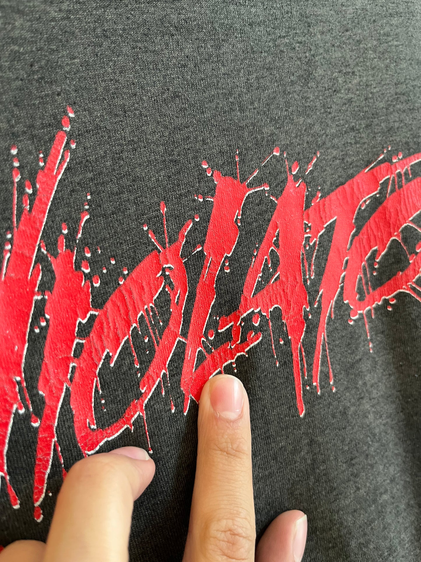 1993 Black Spawn Violator Crazy Graphic Villain Tee (L)