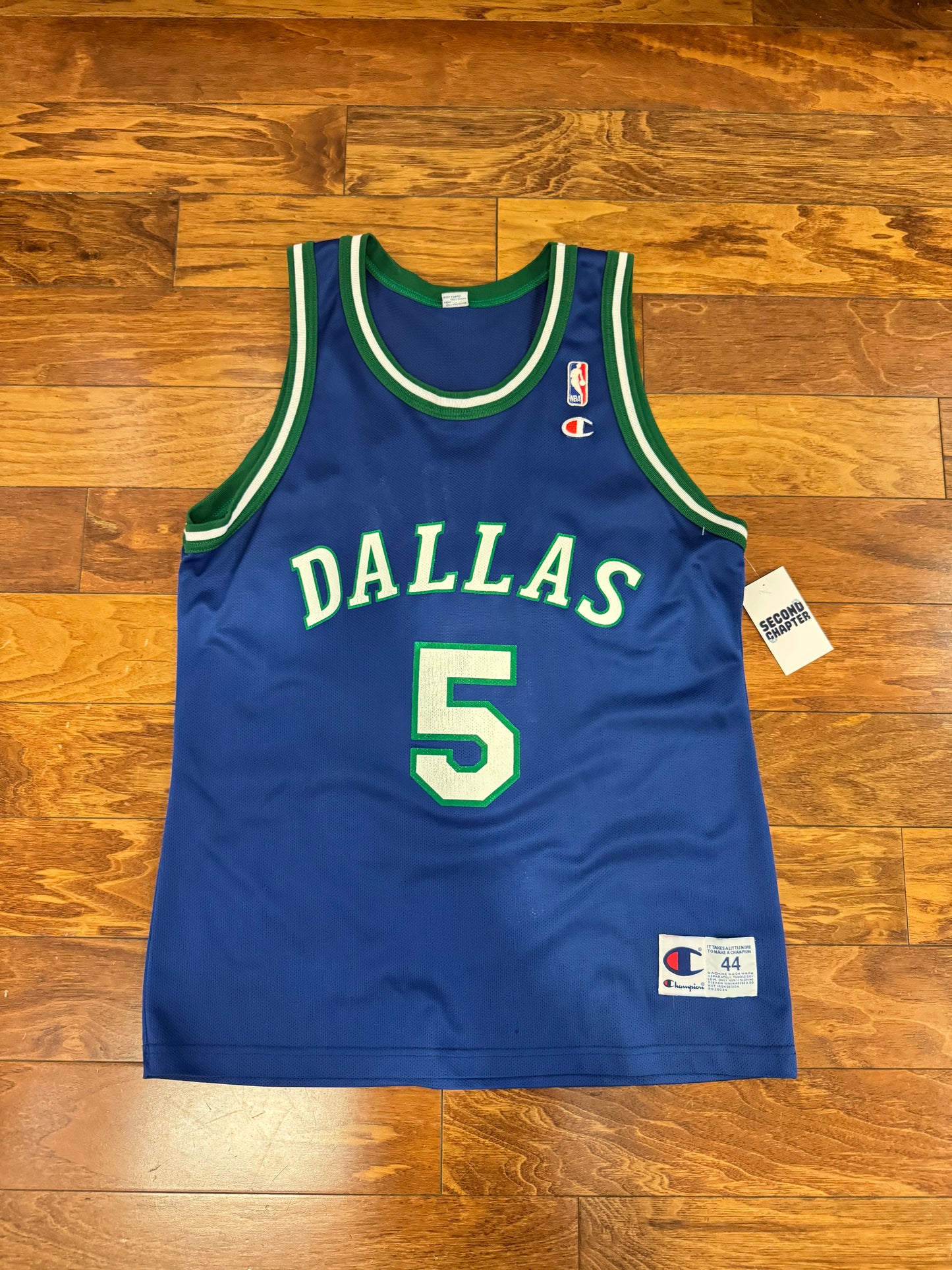 90s Dallas Mavericks Jason Kidd #5 Champion Vintage NBA Jersey (M)