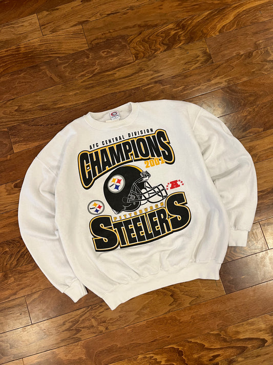 2001 Pittsburgh Steelers True Fan Crewneck (XL)