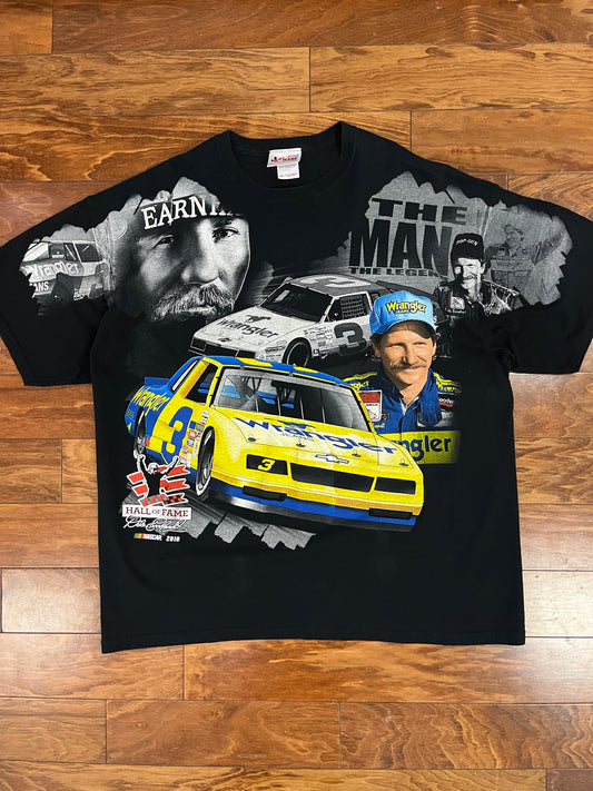 2010 Dale Jr/Sr Nascar AOP Black Tee (XXL)