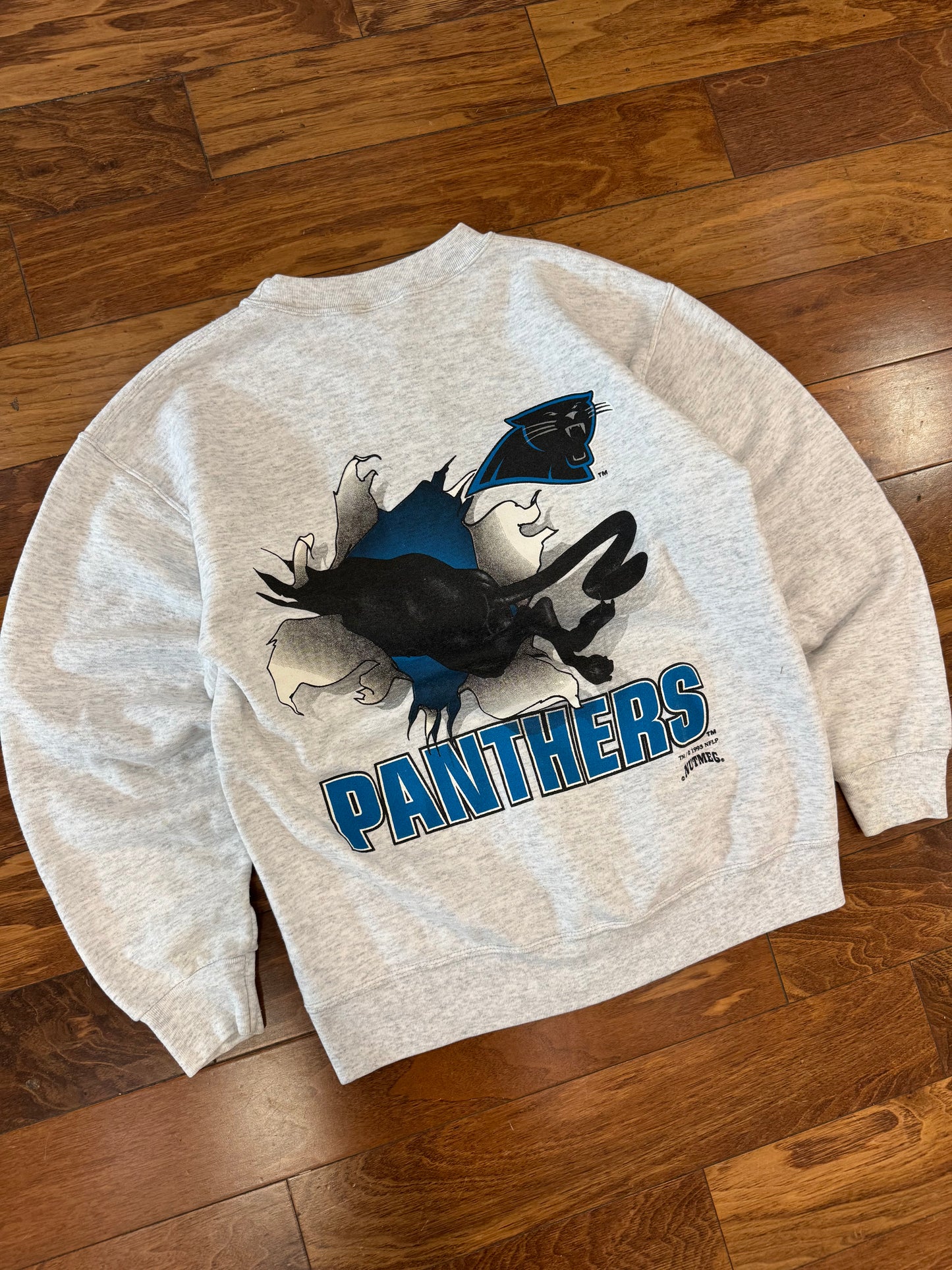 1993 Carolina Panthers Breakthrough Cat Graphic Vintage Crewneck (M)