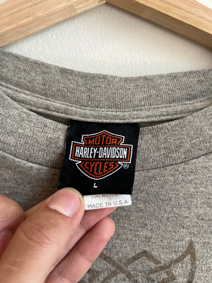 2002 Harley Davidson Tribal Wolf Nature Tee (L)