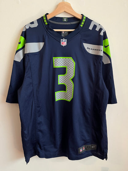 00s Seattle Seahawks Russell Wilson #3 Nike Jersey (XL)