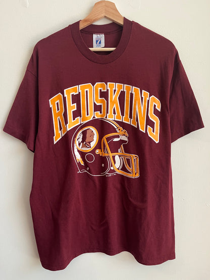 90s Washington Redskins Logo 7 Helmet Tee (L)