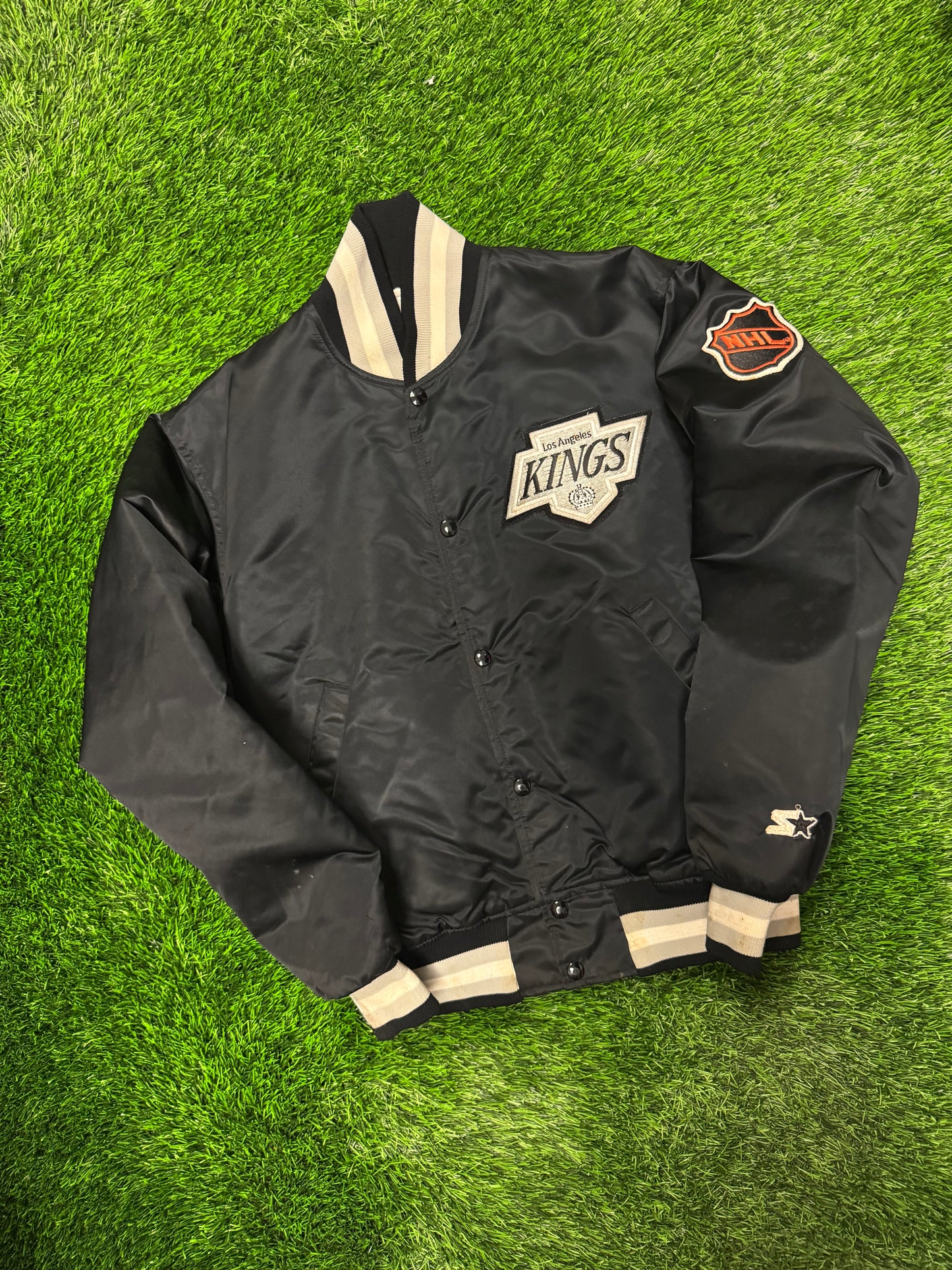 90s Los Angeles Kings Vintage NHL Satin Jacket (M)