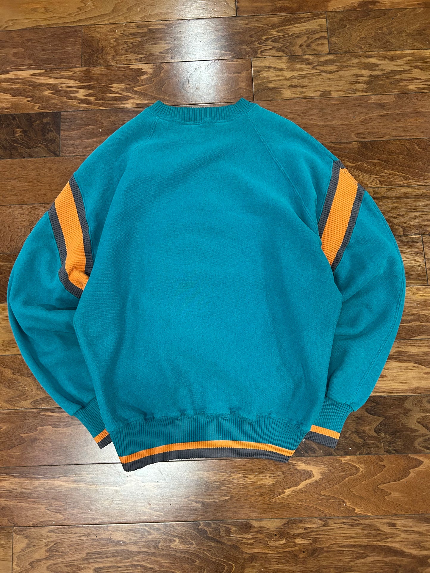 90s Miami Dolphins Embroidered The Game Crewneck (L)
