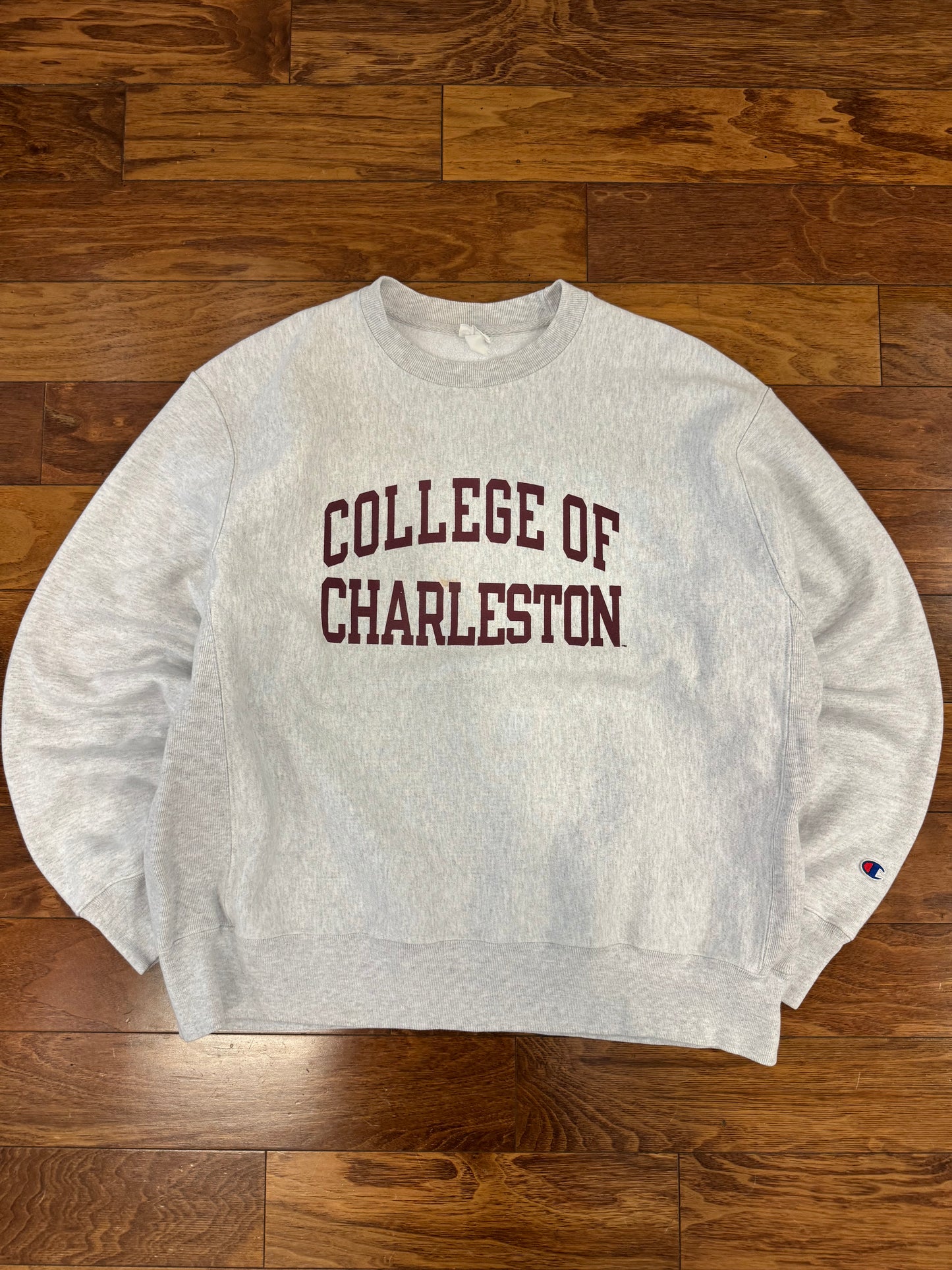 00s College of Charleston Spell Out Champion Crewneck (XL)