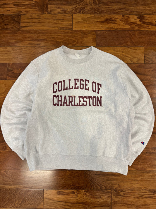 00s College of Charleston Spell Out Champion Crewneck (XL)