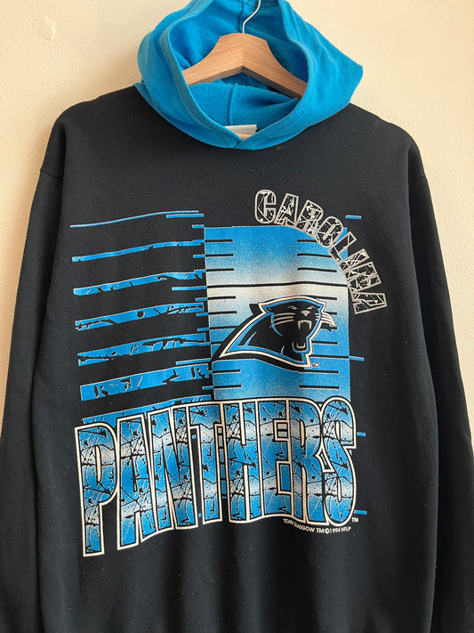 1994 Carolina Panthers Two Tone Big Spell Out Hoodie (Youth XL)