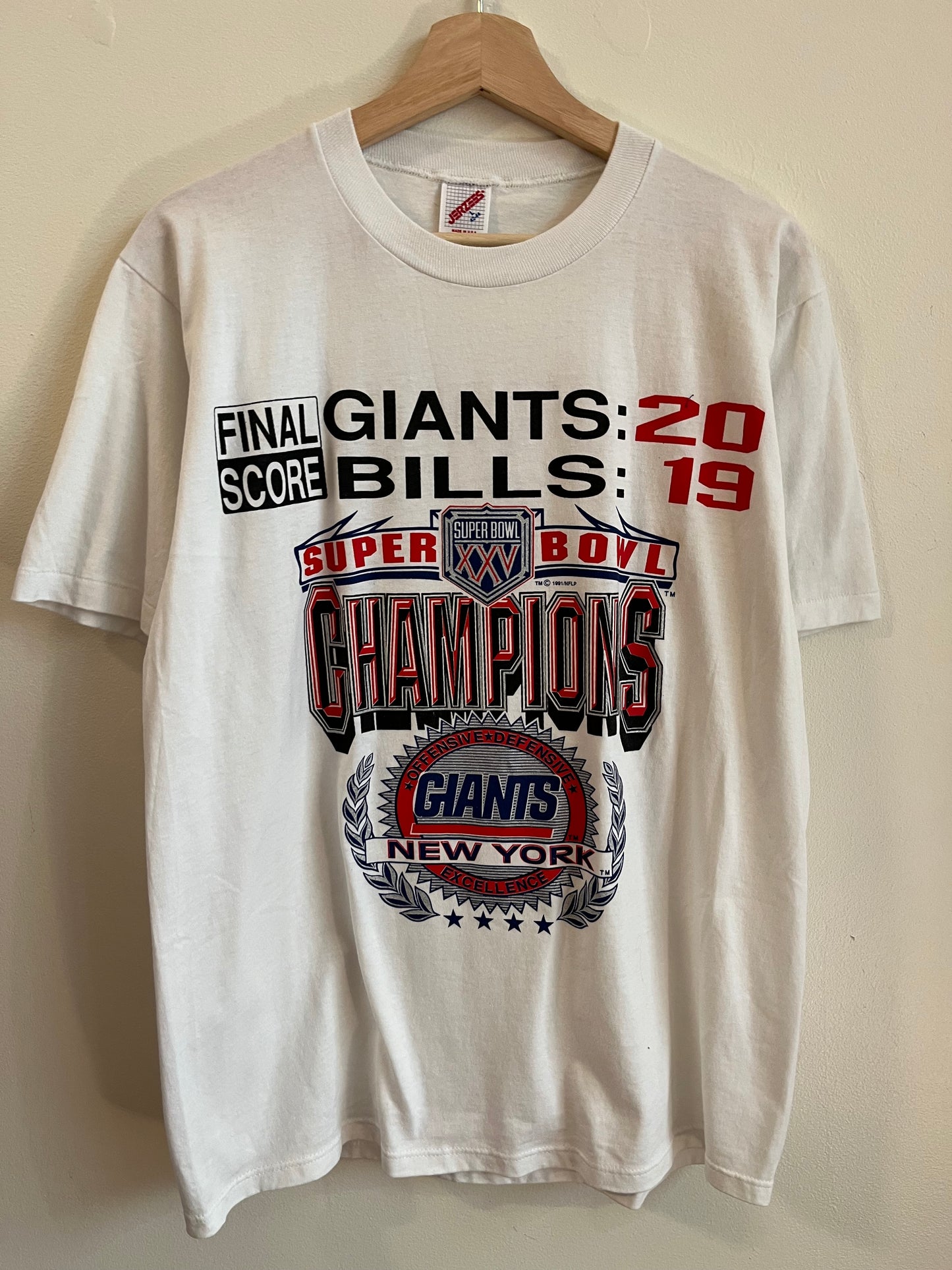 1991 New York Giants Super Bowl Champions Tee (L)
