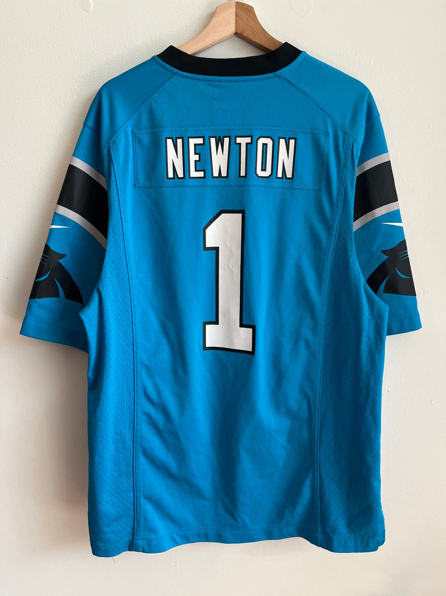 2010s Carolina Panthers Cam Newton Blue Nike Jersey (L)