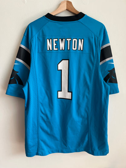 2010s Carolina Panthers Cam Newton Blue Nike Jersey (L)