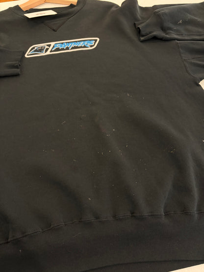 90s Carolina Panthers Cat Scratch Russell Paint Splatter Crewneck (XXL)