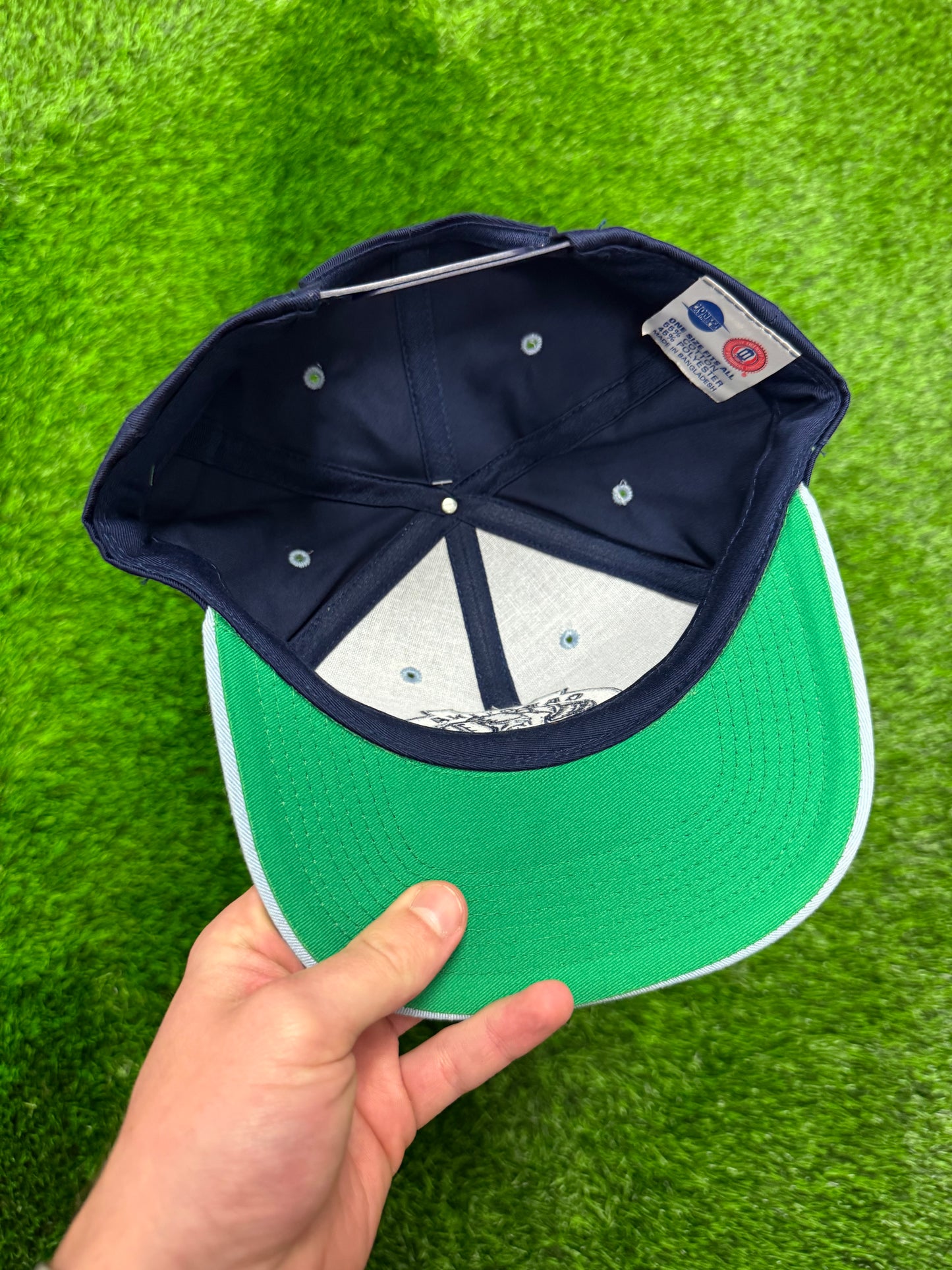 90s University of North Carolina (UNC) Two Toned Vintage Snapback Hat (OS)