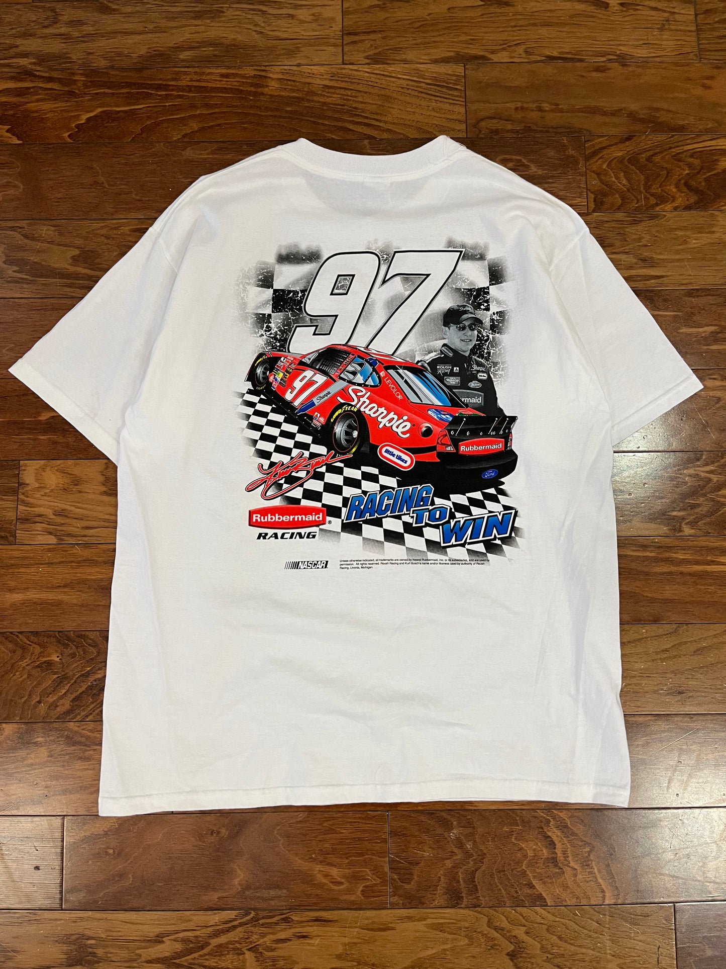 00s Nascar Rubbermaid White Tee (XL)