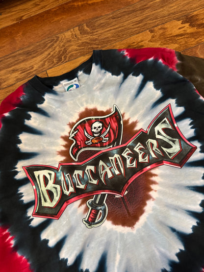 Tampa Bay Buccaneers Vintage Liquid Blue Tie Dye Deadstock Tee (XL)