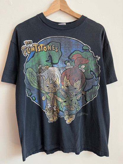 1994 The Flintstones Pebbles and Bam-Bam Distressed Faded Tee (L)