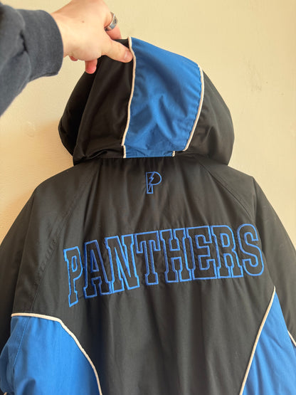 90s Carolina Panther Pro Player Dark Blue Inaugural Season Puffer Jacket (M)