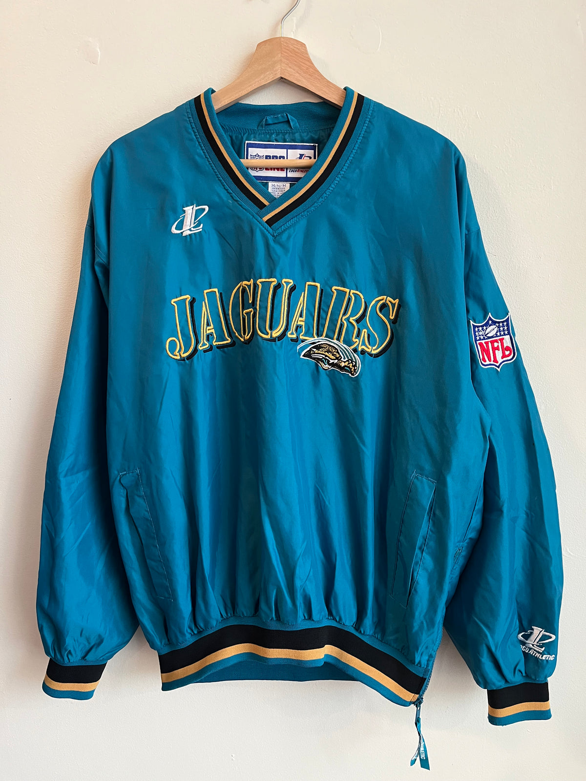90s Jacksonville Jaguars Logo Athletic Embroidered Windbreaker (M)