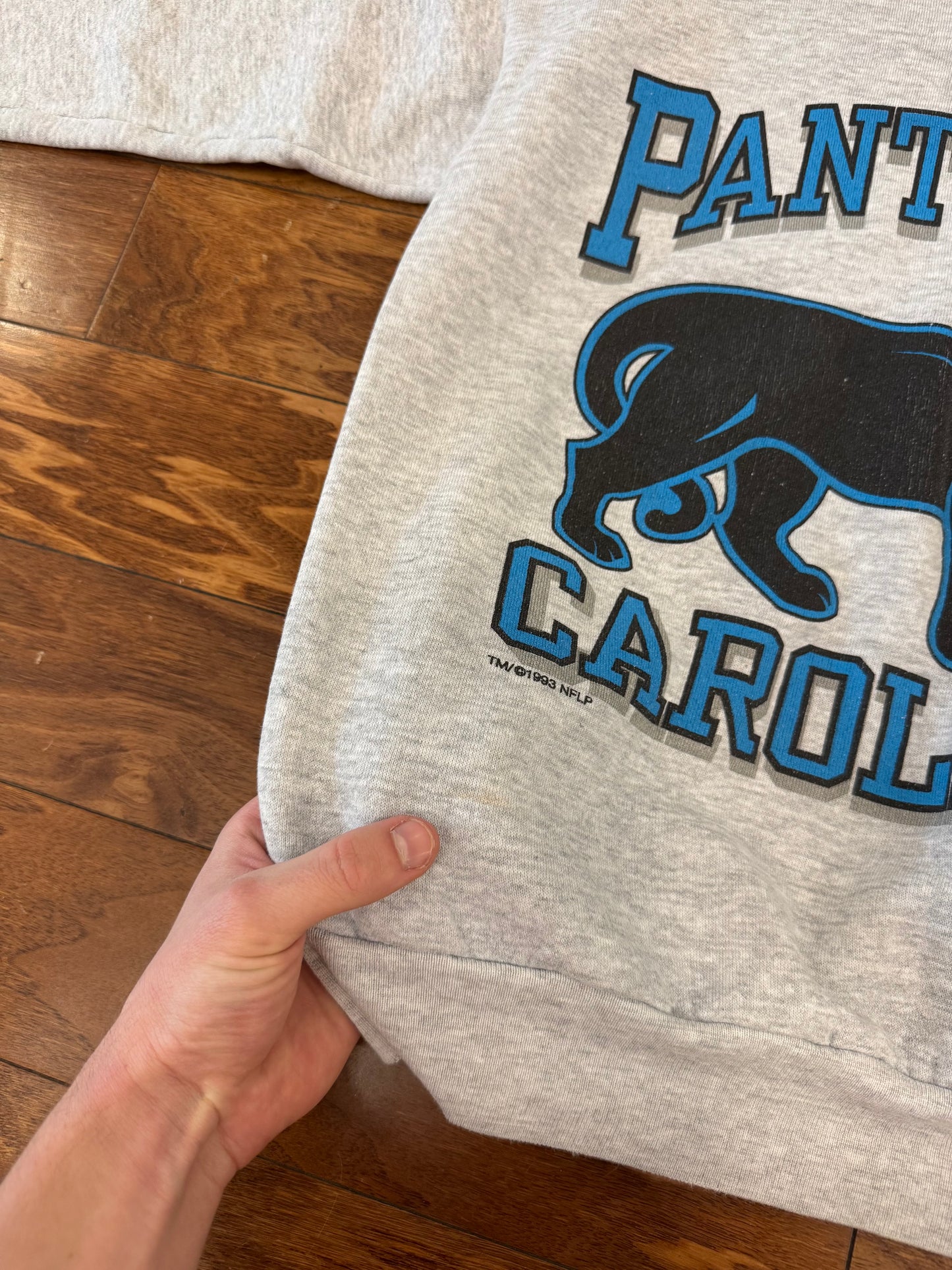 1993 Carolina Panthers Spell Out OG Cat Crewneck (M)