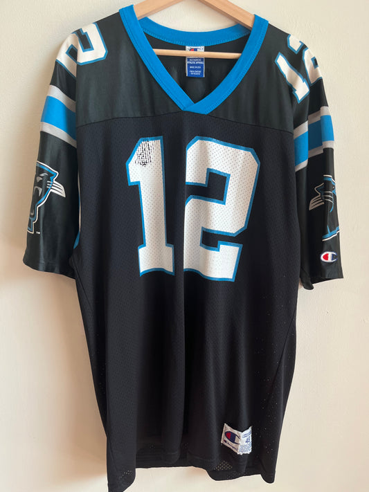 90s Carolina Panthers Kerry Collins Champion Home Jersey (L)