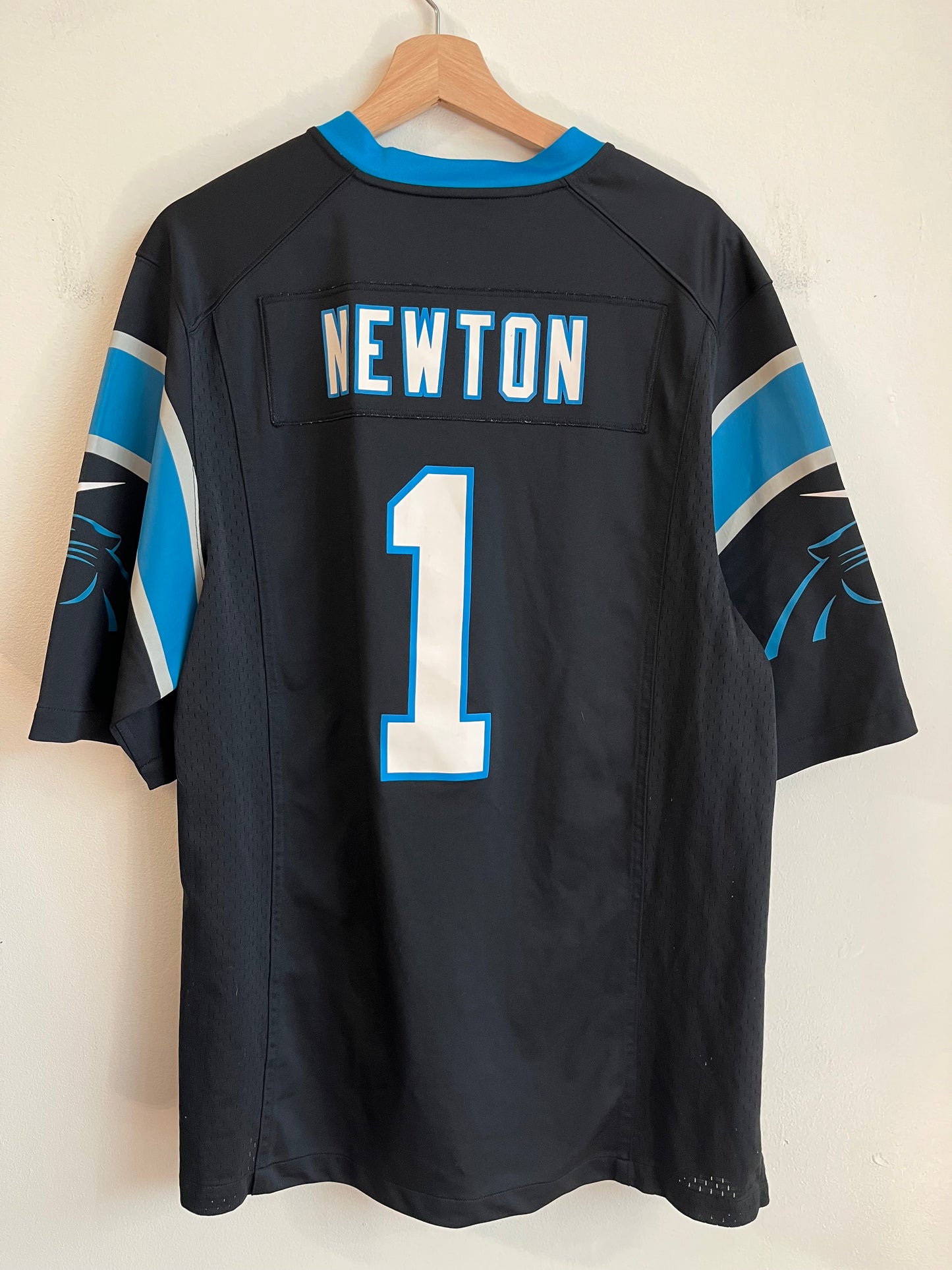 00s Carolina Panthers Cam Newton Nike Home Jersey (L)