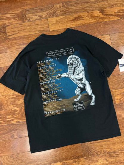 1997-98 The Rolling Stones "Bridges to Babylon" Rock Band Music Tour Tee (XXL)