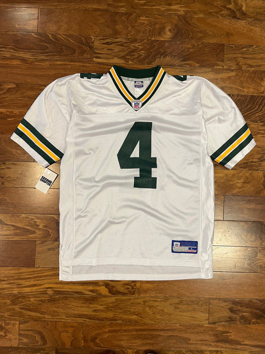 00s Green Bay Packers Brett Favre Away Reebok Jersey (L)