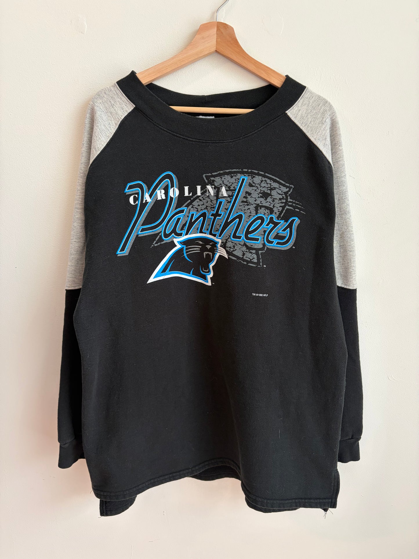 1995 Carolina Panthers True Fan Two Tone Crewneck (L)