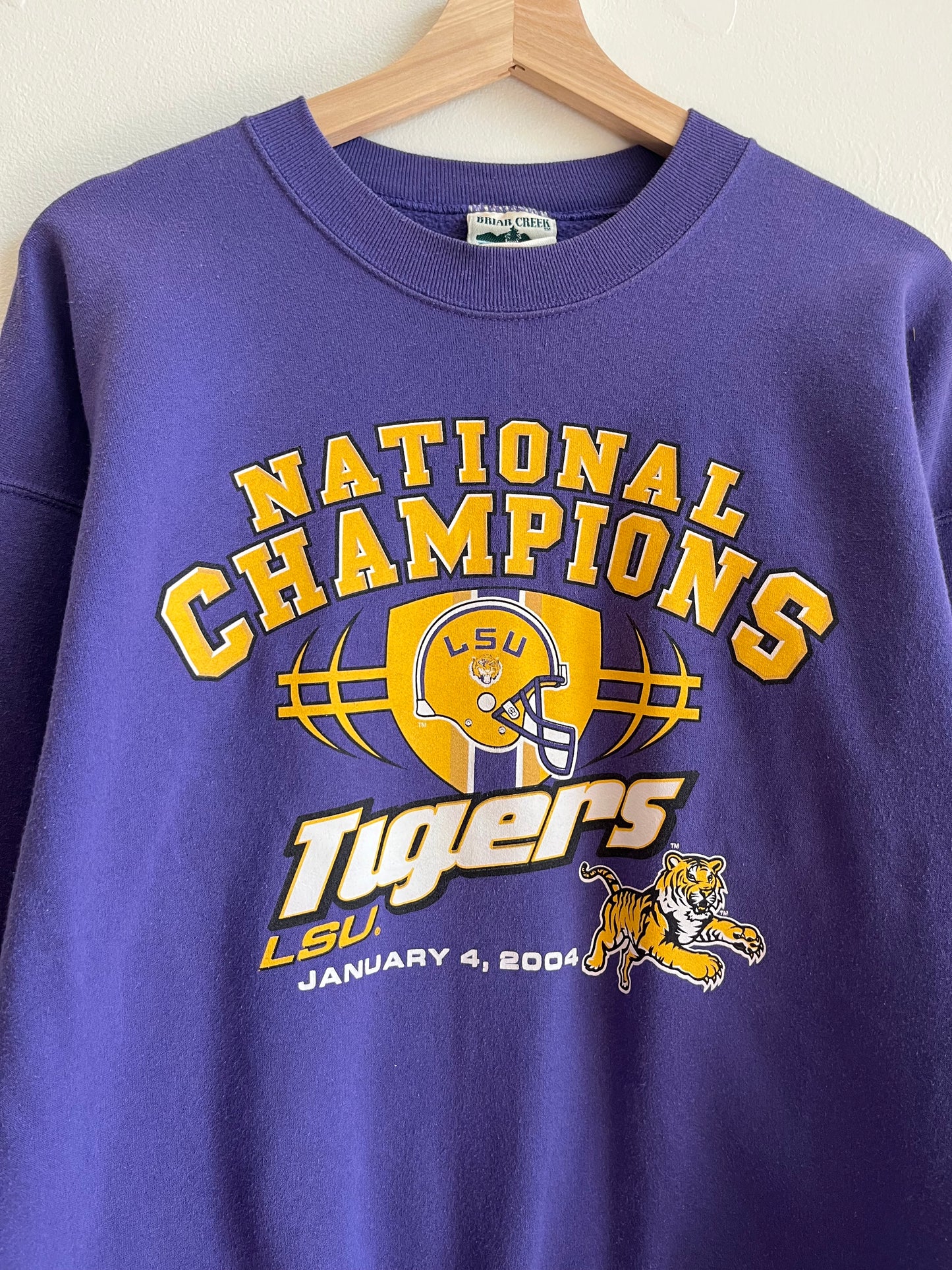 2004 LSU National Champions Purple Crewneck (L)