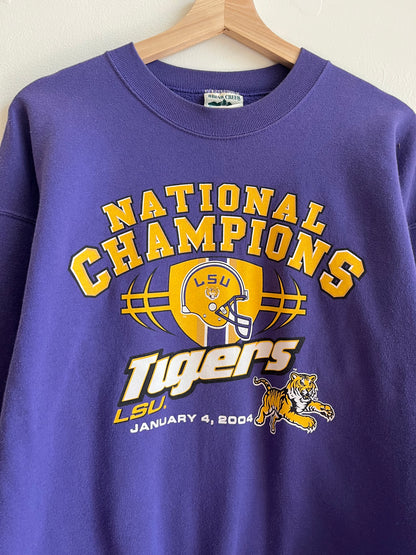 2004 LSU National Champions Purple Crewneck (L)