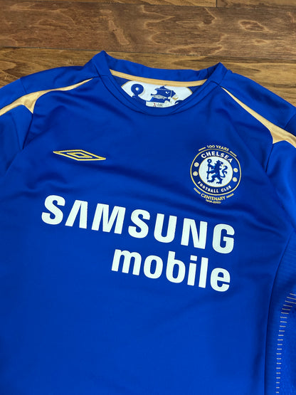 2005 Chelsea Umbro Home Kit Soccer Jersey (M)